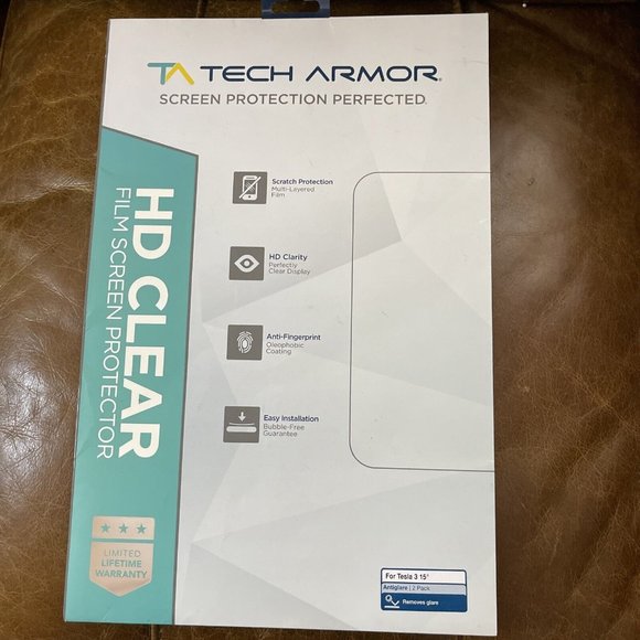 Tech Armor Anti-Glare/Anti-Fingerprint Screen Protector for Tesla 3 15” - Picture 1 of 4